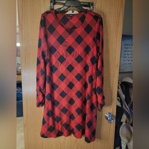 Red Buffalo plaid dress